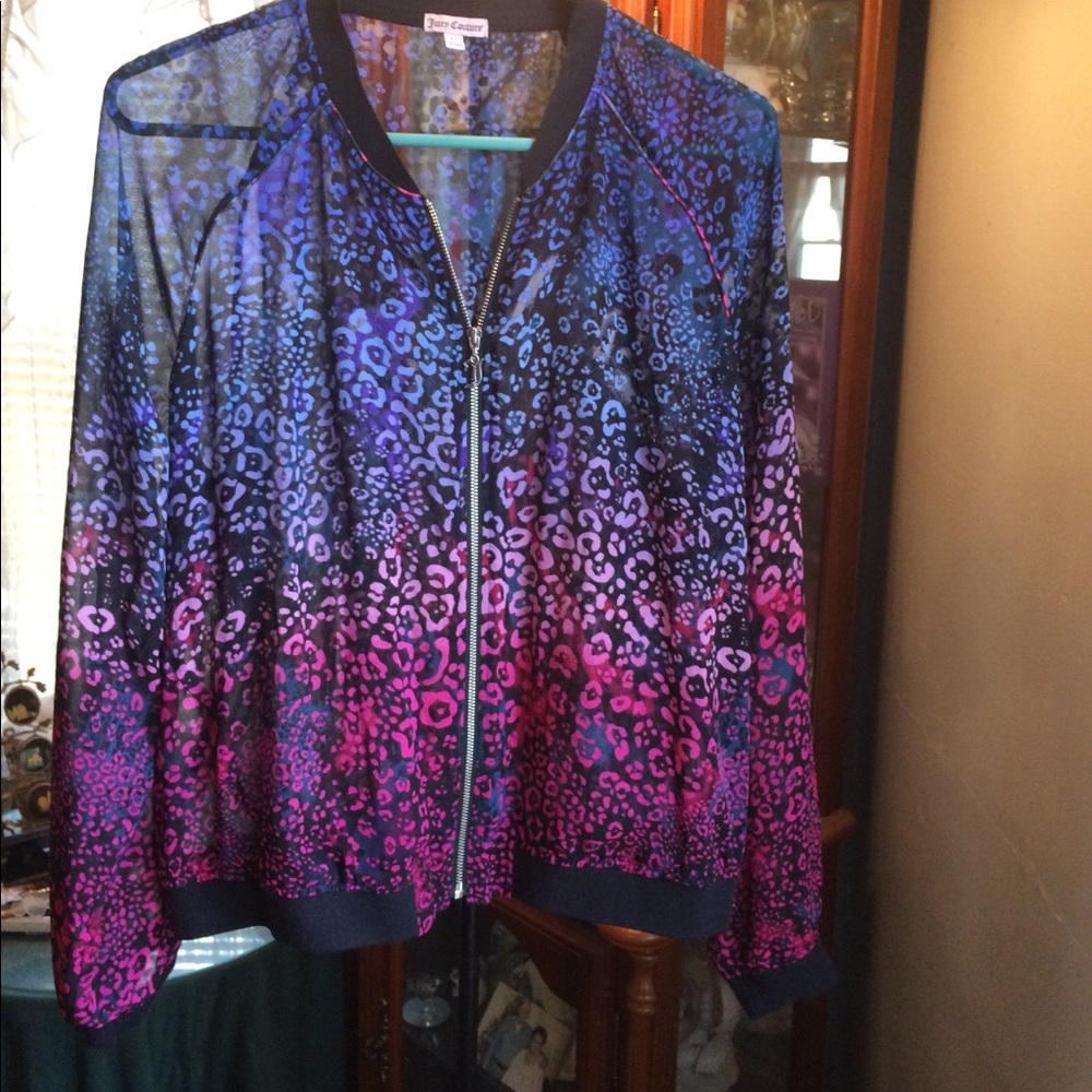 Juicy Couture thin zippered long sleeve blouse
